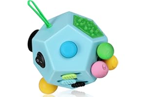 VCOSTORE Fidget Cube mit 12 Seiten, Infinity Cube Fidget Anti Stress Würfel Spielzeug für Erwachsene Kinder mit ADHS,ADD,ASD,ADHD