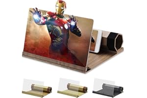 KONGMING 12-calowy ekran telefonu komórkowego, szkło powiększające 3D, soczewka powiększająca do oglądania filmów wideo, składana lupa na telefon komórkowy, powiększenie ekranu do smartfonów