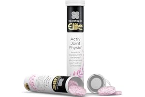 Healthspan Elite Joint Physio with Vitamin C | Apple & Blackcurrant Joint Health Drink | 40 Effervescent Tablets | Glucosamine & Chondroitin | All Blacks Official Partner | Informed Sport Accredited