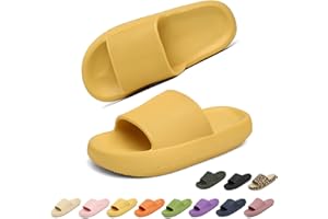 Geweo Chaussons Claquettes Femme Homme Confortables Pantoufles avec Semelle Épaisse en EVA Cloud Slippers Très Douces Sandales pour Bain et Piscine Tongs de Plage Antidérapants Unisexes