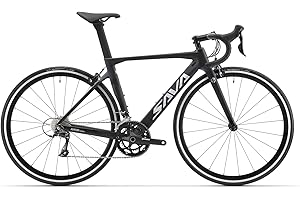 SAVADECK Carbon Road Bike, Warwinds3.0 700C Racing Bicycle Carbon Fiber Frame Carbon fork and seat post with Shimano SORA 18 Speed Derailleur System and Double V Brake