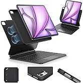 ESR iPad Air 13 in&ccedil; (M2, 2024) klavyeli kılıf, iPad Air 13 in&ccedil; klavye kılıfı, ayarlanabilir manyetik ayaklı, y&uuml;ksek/y&uuml;kseltil