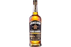 Jameson Irish Whiskey Black Barrel, Blended Whisky Irlandese di malto e cereali, Fino a 12 anni di invecchiamento in botti ex-bourbon e sherry, vol 40%, 70CL