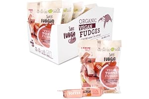 SUPER FUDGiO Ekologiczne cukierki – toffee – wegańskie i bezglutenowe – organiczne cukierki karmelowe bez oleju palmowego – z ekologicznym mlekiem kokosowym i cukrem kokosowym | opakowanie 10 sz