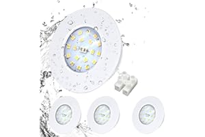 HiBay LED Recessed Spotlight Bathroom Ultra Flat LED Bathroom Recessed Spotlight IP44 Neutral White 5 W 230 V 4500 K Recessed Lights for the Bathroom 60 mm - 65 mm Round Ceiling Spot Recessed