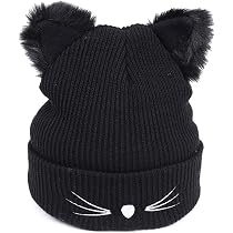 JhavexToy Winter Strickmütze Katze Ohr Mütze Cat  Produktbild-Vorschau 3
