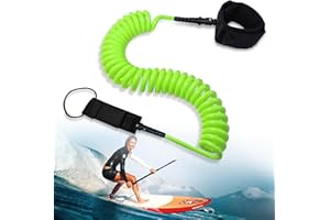 xiaowanwan Leash Sup Board,7mm Surf Leash,360° Drehung Surf Coiled Fußschlaufe,Sicherheitsleine Surfen,Surfboard Leash für Stand Up Paddle Board,Longboard,Bodyboard