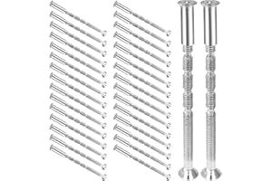 YILUXMYYXGS Lot de 32 vis de connexion M4 et poignée de porte M4, vis à douille, raccord de meubles