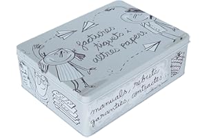 Laroom Caja metálica, Metal, Gris