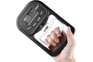 WIYETY Cyfrowy miernik siły ręcznej: 180 kg, elektroniczny miernik siły chwytu, wyświetlacz LED Grip Strength Trainer z kablem USB do ładowania, inteligentny i empatyczny (czarny)