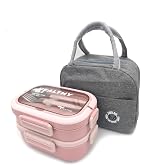 Valkyrie 304 &Ccedil;elik B&ouml;lmeli Lunch Box Seti | Termal &Ccedil;antalı, B&ouml;lmeli, &Ccedil;atal Kaşıklı, Sızdırmaz Yemek Kabı Pembe