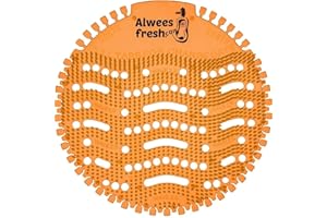 Urinal Screens, Splash Mats, Urinal Deodoriser - 10 Pack - Fits Most Top Urinal Brands & Waterless. Anti-Splash & Odour Neutraliser by Alwees Fresh… (mango)
