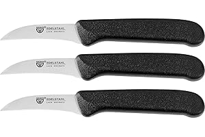 ‎GRÄWE GRÄWE Obstmesser, 3er Set, Gemüsemesser, kleines Küchenmesser-Set, Schälmesser, Edelstahl, schwarz, super scharf geschliffen