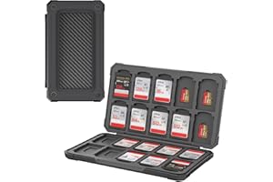 THELIFELICIOUS SD Karte Aufbewahrung Speicherkarten Etui für SD/TF Karten, Speicherkarten Etui für 20 SDXC SDHC und 20 TF Karten