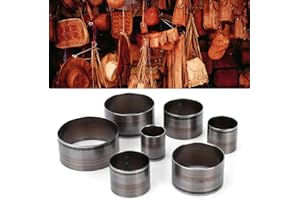 YOSOO HEALTH GEAR Fustella Circolare, Taglierine Circolari in Pelle, 7 Misure Perforatore Rotondo in Pelle, Perforatore Rotondo, Strumento di Punzonatura in Pelle, Set di Fustellatura, Fustelle Circolari 20 mm 25 mm