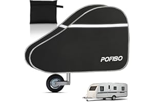 POFIBO Cubierta protectora para remolque de caravana y caballo, funda protectora y cubierta para barra de tracción