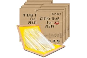 aonova Pest Sticky Traps - 12 Pack Sticky Pads for Indoor Outdoor Kitchen Garage Garden