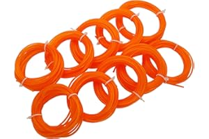 COSY GARDEN TOOLS Linea di tagliabordi per Filo di qualità Commerciale, Corda per mangiatori di Erbacce, in Nylon Universale, Diametro 2.4MM, Confezione da 10