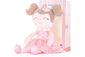 Gloveleya Baby Doll Baby Girl Gifts Soft Toy Plush Dolls Pink Flocking Heart Girl 16 Inches