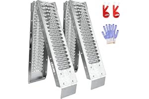 LIEKUMM Rampas de Carga, 170 x 22 cm Rampa de Acceso, Capacidad 440 kg Rampa Moto, Plegable Rampa para ATV, quadbike, Scooter, cortacésped, Motocicleta, 2 Paquetes