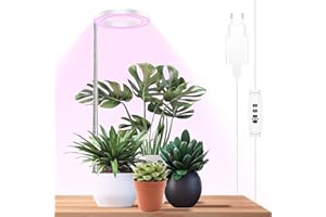 Willpower Lámpara de Planta, Luz LED para Plantas de Espectro Completo 72 Leds, Luces de Crecimiento Altura Ajustable con Temporizador 3/9/12H, 10 Brillos, 3 Modos, para Plantas Cultivo Interior
