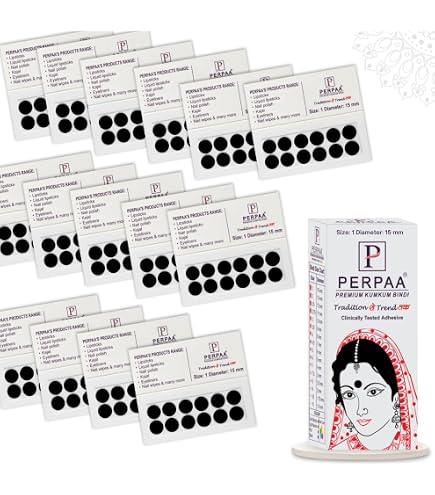 Autocollants Bindi Rouge Kumkum De Cérémonie - Marque Shilpa Vive - Tailles 2 à 6 Cm - Neuf