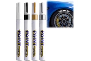 ShengQiu 4 Colour Tire Paint Marker Pens,Car Tire Marker Pens,Anti-drying Letter Graffiti Ink Marker,Waterproof Quick-Drying Ti/re P/en,Permanent Marker Pe/n,Paint Tyr/e Paint Pe/n