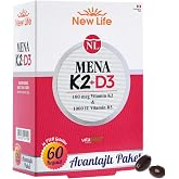 New Life Mena Vitamin K2 + D3 60 Capsules AROMA-FREE Colorful