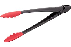 Lagostina Ingenio Smart Pinze in Silicone, Plastica e silicone, Nero e Rosso