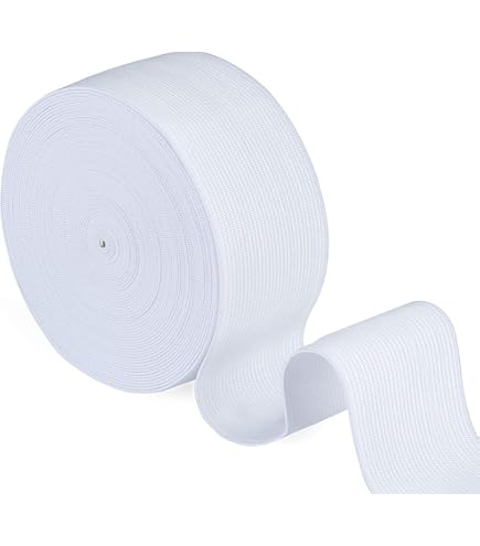 Elastico Bianco Per Cucito – Larghezza 60mm X Lunghezza 5m, Rotolo In Poliestere E Gomma, Forte Elasticità - 4
