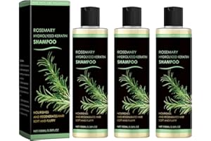 XUMINNY Rosemary Biotin Shampoo, Rosemary Hydrolyzed Keratin Shampoo for Hair Loss for Women, Volumizing, for Thinning, Dry, Damaged Hair, 100ml (3pcs)