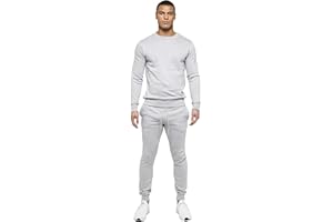 BRAND KRUZE Mens Crew Neck Jumper Long Sleeve Pullover Tracksuit Set Sweatshirt and Joggers