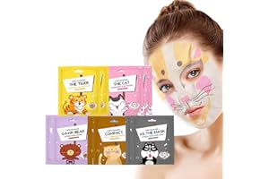 ARCHIDATE 10 Stück Tuchmasken Gesicht - Feuchtigkeitsspendende Gesichtsmaske - Gesichtsmaske Set für Frauen - Schönheit Gesichtsmaske Geschenk-Set für Teenager - Haut Straffende Blatt Maske Gesicht Skincare