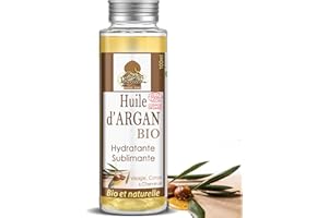 MAROC ARGAN Huile D’Argan BIO Certifiée ECOCERT du Maroc - Anti-rides et Nourrissante – 100% Pure 100ml - Soin pour Peau Magnifique et Cheveux Sublime, Pressée à froid et filtrée, Qualité supérieure garantie