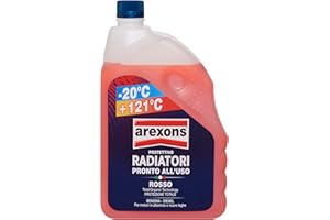 AREXONS Protettivo Radiatori Rosso -20°, per Circuiti di Raffreddamento, Protezione Antigelo e Antiebollizione Fino a -20°C e +121°C, Adatto a Rabbocchi, 2L
