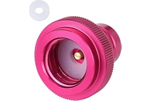 PENITUE Upgraded CO2 Gas Cylinder Quick Adapter, Compatible with DUO/Terra/Art Soda Stream Maker Valve Refill Connect Accessory with TR21-4 Male Thread (Pink)
