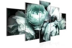 Runa Art Cuadros Flores rosas 5 Piezas Lienzo no Tejido Decoracion Sala Clásico Colorido negro 039152b