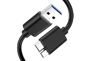 Wanme Cavo Micro B a USB 3.0 A[0.5M] Cavi Dati per Disco Rigido Esterno, 5Gbps USB A to Micro B High-speed External Hard Drive Cavo per WD, Seagate, Xbox, PS4 & More External Hard Drives