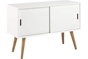 AC Design Furniture Aparador Mariela, Puertas 2 Piezas, Madera, Blanco, 100 x 38 x 69.5 cm