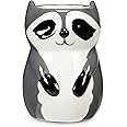 Abbott Collection 27-MINIKIN-473 Sitting Raccoon Planter/Vase-4" H, 4 inches H, Grey