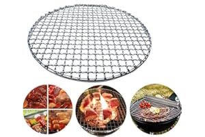 Clenp Grilles De Barbecue - Gril De Barbecue Rond en Acier Inoxydable Rôti De Filet De Grillage pour Barbecue