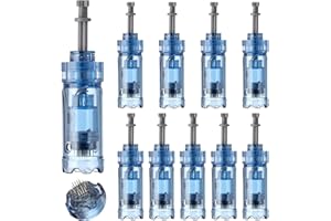CHARME PRINCESSE Agujas Dermapen 24 Puntas,Microneedling Pen Micro Agujas de Repuesto para Derma Pen Eléctrico A9,A8S,M8S Antienvejecimiento Arrugas Rejuvenecimiento de la Piel 10 Piezas/Paquete EN47-10-24P