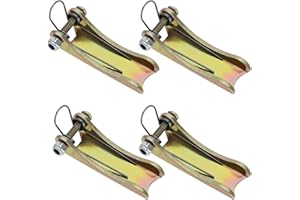 OTOTEC 4 Stück 2 Zoll 52 Mm Anti-Trip-Sicherheitsriegel Metall-Abschleppempfängerhaken 1,9 Mm Dicke Stahlplatte Haken-Sicherheitsriegel Ersatz für Kranhaken-Anhänger