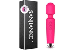 Vibration für Frauen,Massagestab rücken,Magic Handheld Weiches Silikon Elektrisches Massagegerät Wand Vibration 20 Muster 8 G