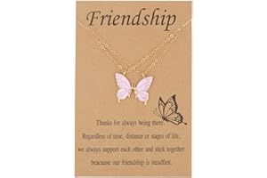 RIXERKOC Collar de la Amistad BFF Collar para 2 Regalos para Niñas Collar Joyería Larga Distancia Cumpleaños Navidad Regalos para Mujeres Niñas Hermanas