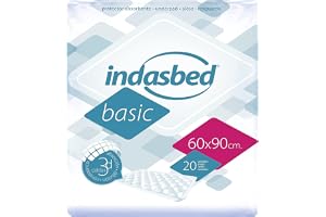 Indasbed Basic Protector Cama, 60 x 90 cm - Color Blanco, 20 Unidades (Paquete de 1) (El embalaje puede variar )