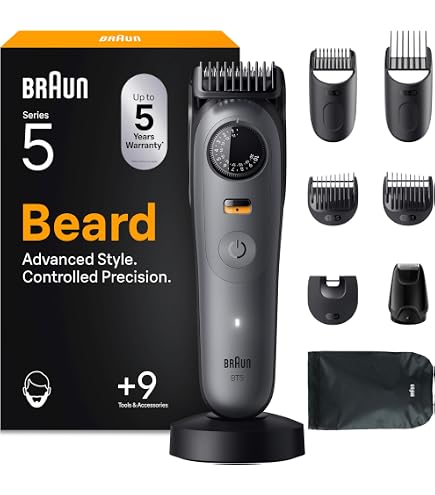 Braun BT9420 Series 9 Electric Beard Trimmer for Men with 10