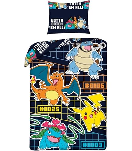 Pokémon beddengoedset voor eenpersoonsbed, hoeslaken