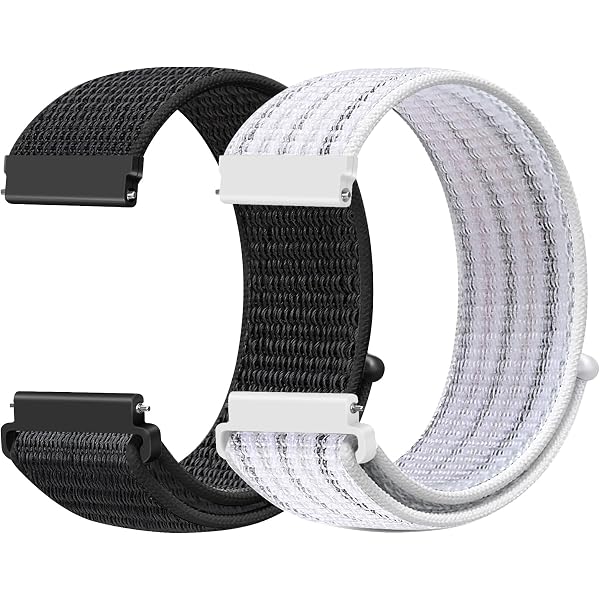 Bracelet Nylon Tressé 20mm Pour Garmin - Compatible Vivoactive, Forerunner, Venu - Remplacement Montre Connectée