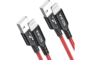 SIZUKA Kabel do ładowania iPhone'a,kabel Lightning [2Pack 1M] Kabel do ładowania iPhone'a Kabel do szybkiego ładowania iPhone'a z certyfikatem MFi Nylonowy kabel USB Lightning do iPhone'a 14 13 12